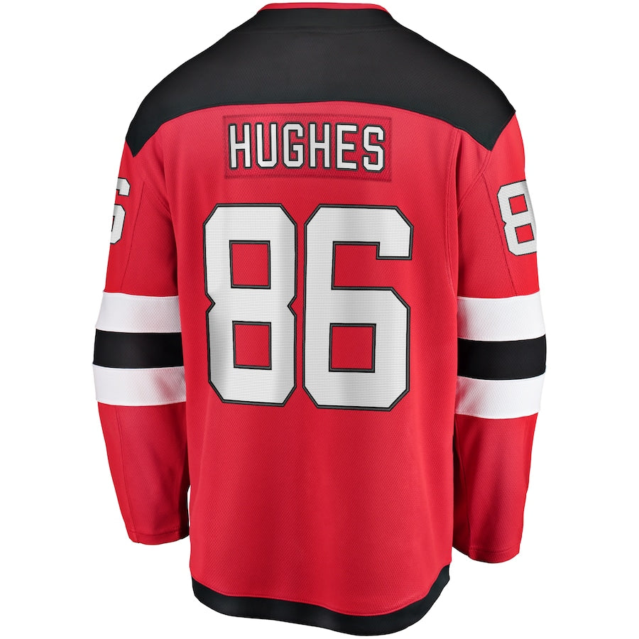 Jack Hughes New Jersey Devils   Breakaway  Jersey - Red
