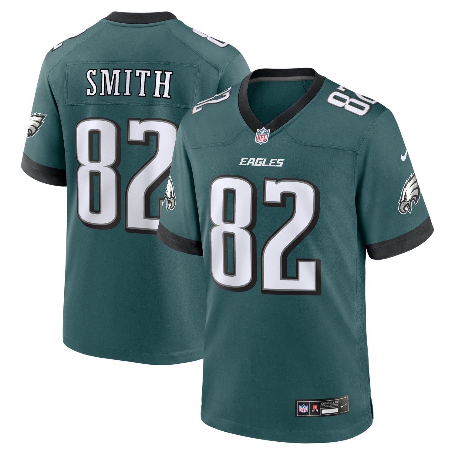 Ainias Smith Philadelphia Eagles Nike Team Game Jersey - Midnight Green