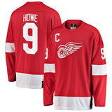 Gordie Howe Detroit Red Wings   Premier Breakaway Retired  Jersey - Red