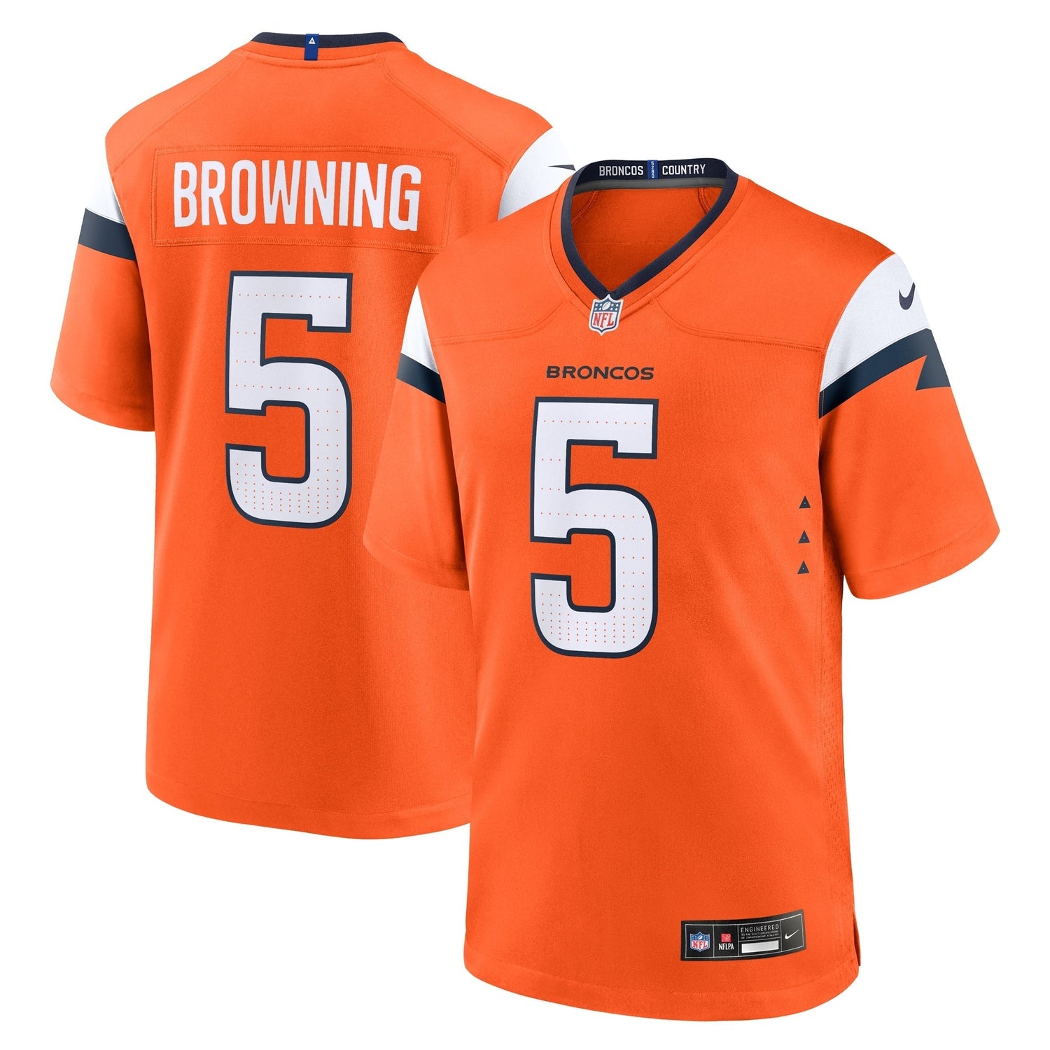 Baron Browning Denver Broncos Nike Team Game Jersey -  Orange