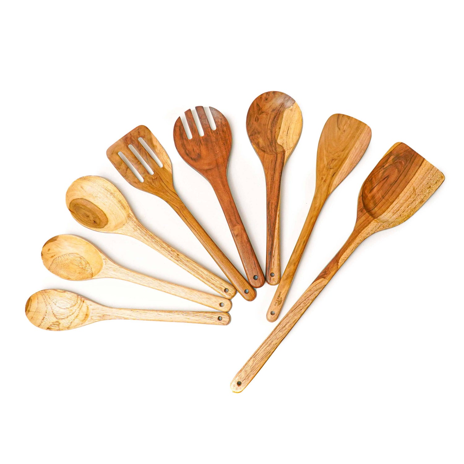 8-Pc Teak Wood Cooking Utensils Set
