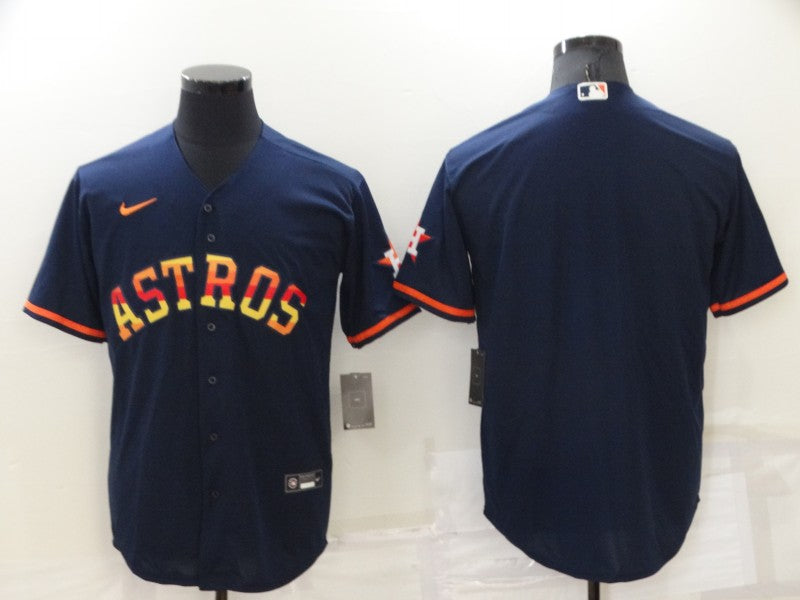 Men's Houston Astros Navy  Blank Jersey
