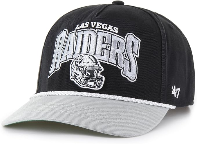 Men's Las Vegas Raiders NFL 47 Brand Black Palermo Hitch Snapback Hat