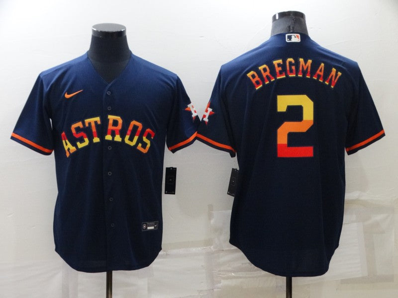 Men's Houston Astros Alex Bregman #2 Navy  Team Jersey