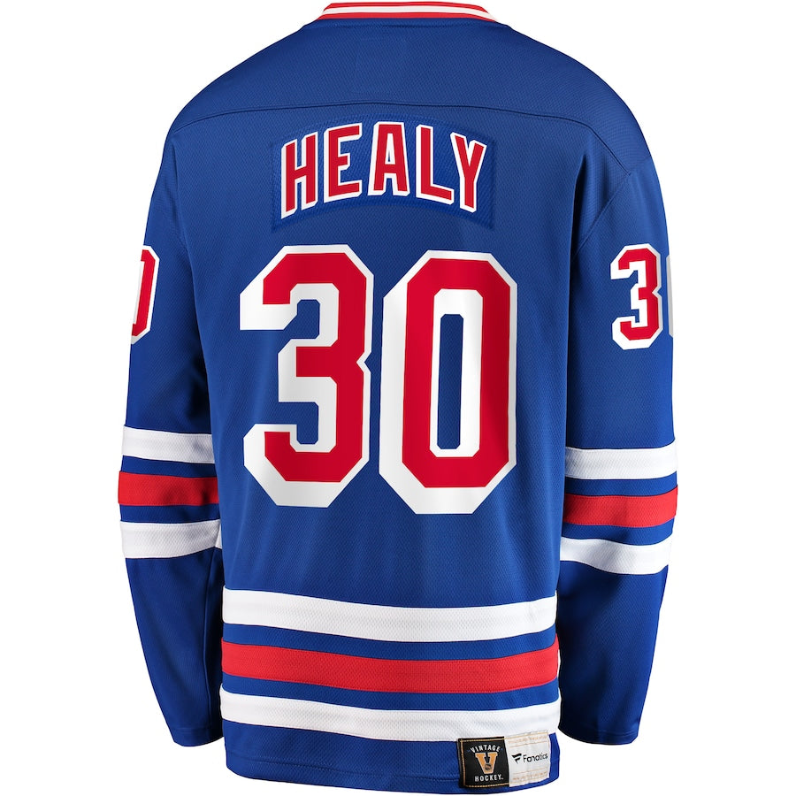 Glenn Healy New York Rangers   Premier Breakaway Retired  Jersey - Blue