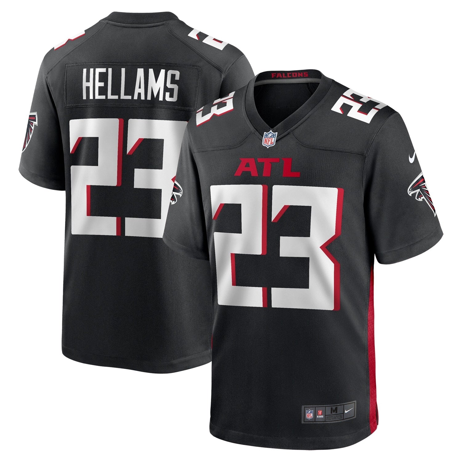 DeMarcco Hellams Atlanta Falcons Nike Team Game Jersey -  Black