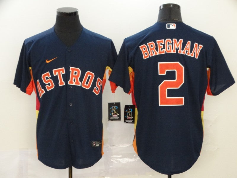Men's Houston Astros Alex Bregman #2 Navy  Baseball Jersey