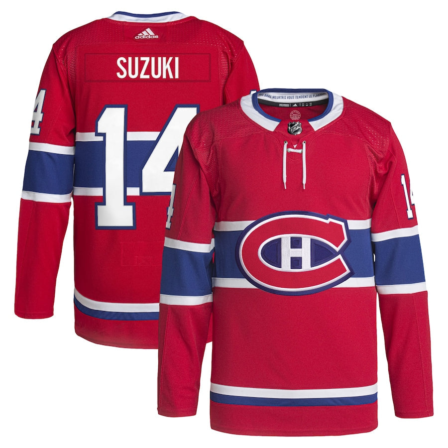 Nick Suzuki Montreal Canadiens   Home Primegreen   Pro  Jersey - Red