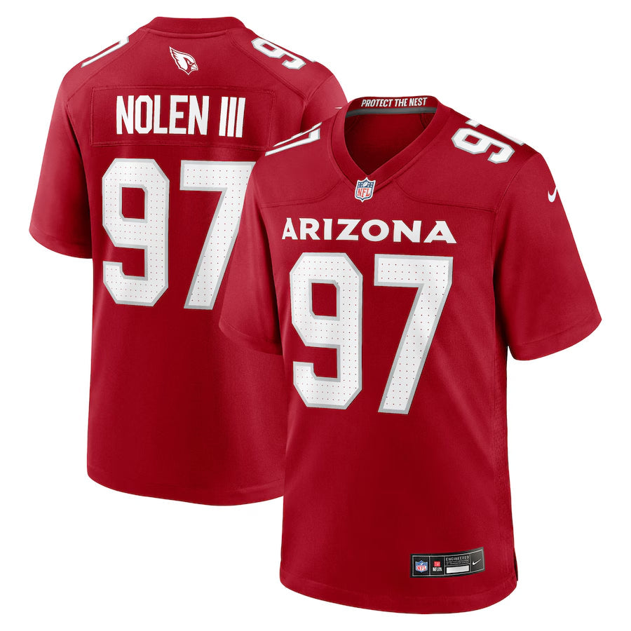 Arizona Cardinals Walter Nolen Nike Cardinal 2025 NFL Draft First Round Pick Game Jersey