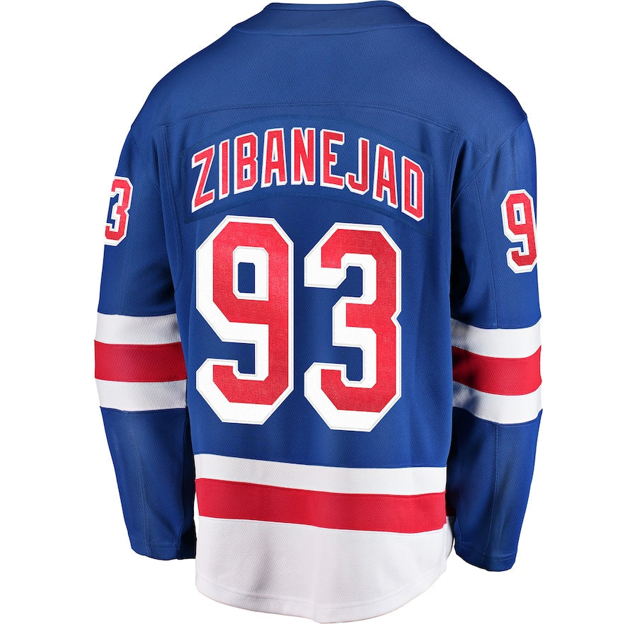 Mika Zibanejad New York Rangers   Home Breakaway  Jersey - Blue