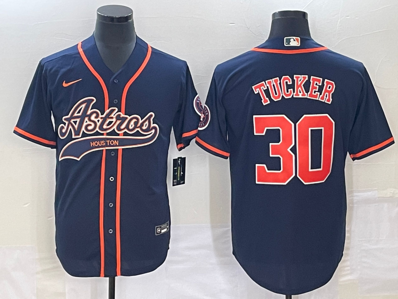Men's Houston Astros Kyle Tucker #30 Navy  Jersey Joint Edition