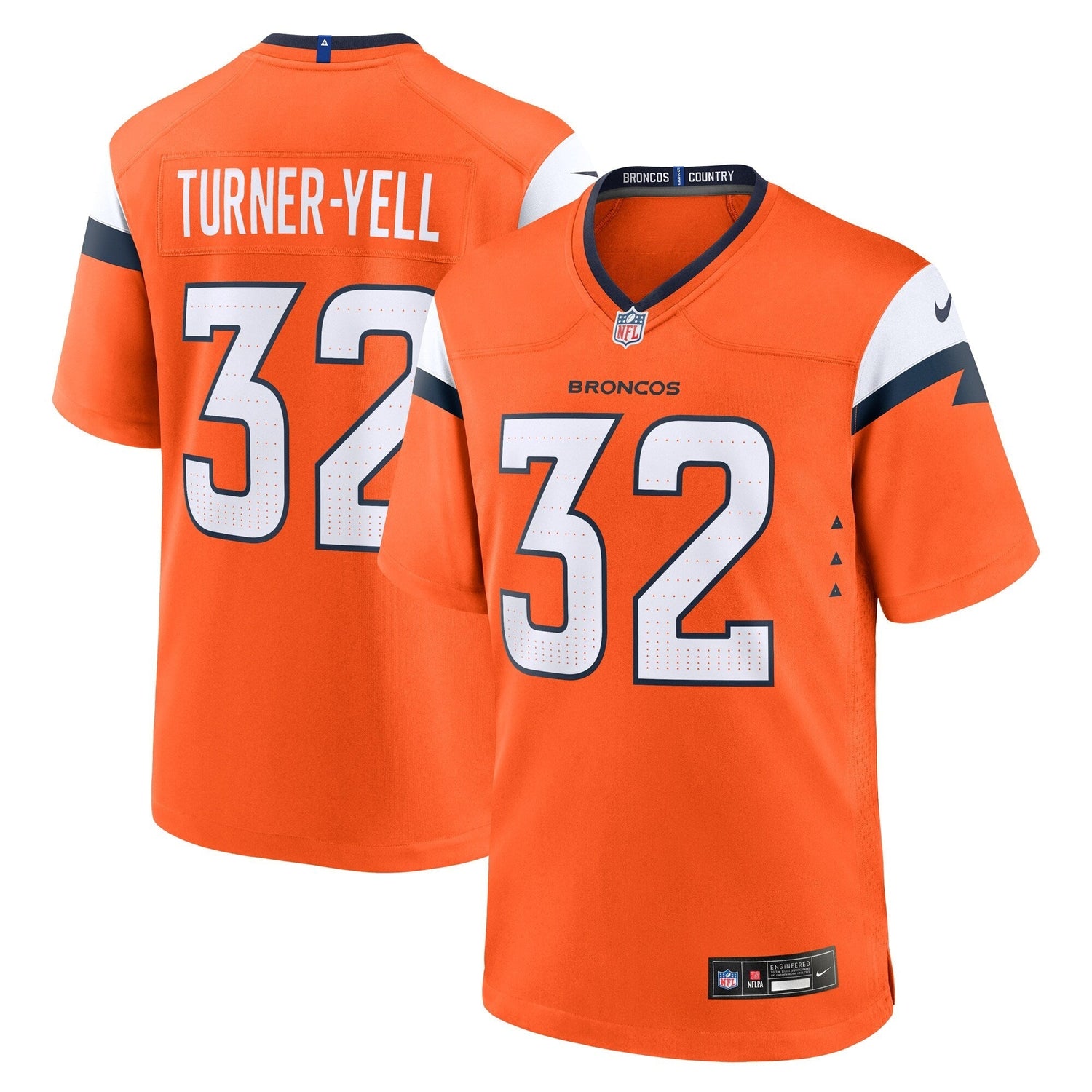 Delarrin Turner-Yell Denver Broncos Nike Team Game Jersey -  Orange