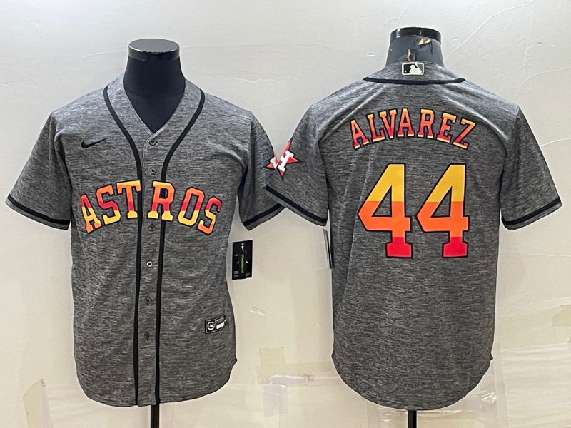 Men's Houston Astros Yordan Alvarez #44 Gray  Team Jersey