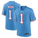 Warren Moon Tennessee Titans Nike Oilers Throwback Retired   Game Jersey - Light Blue