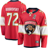 Sergei Bobrovsky Florida Panthers   Home 2024 Stanley Cup Champions Breakaway  Jersey – Red