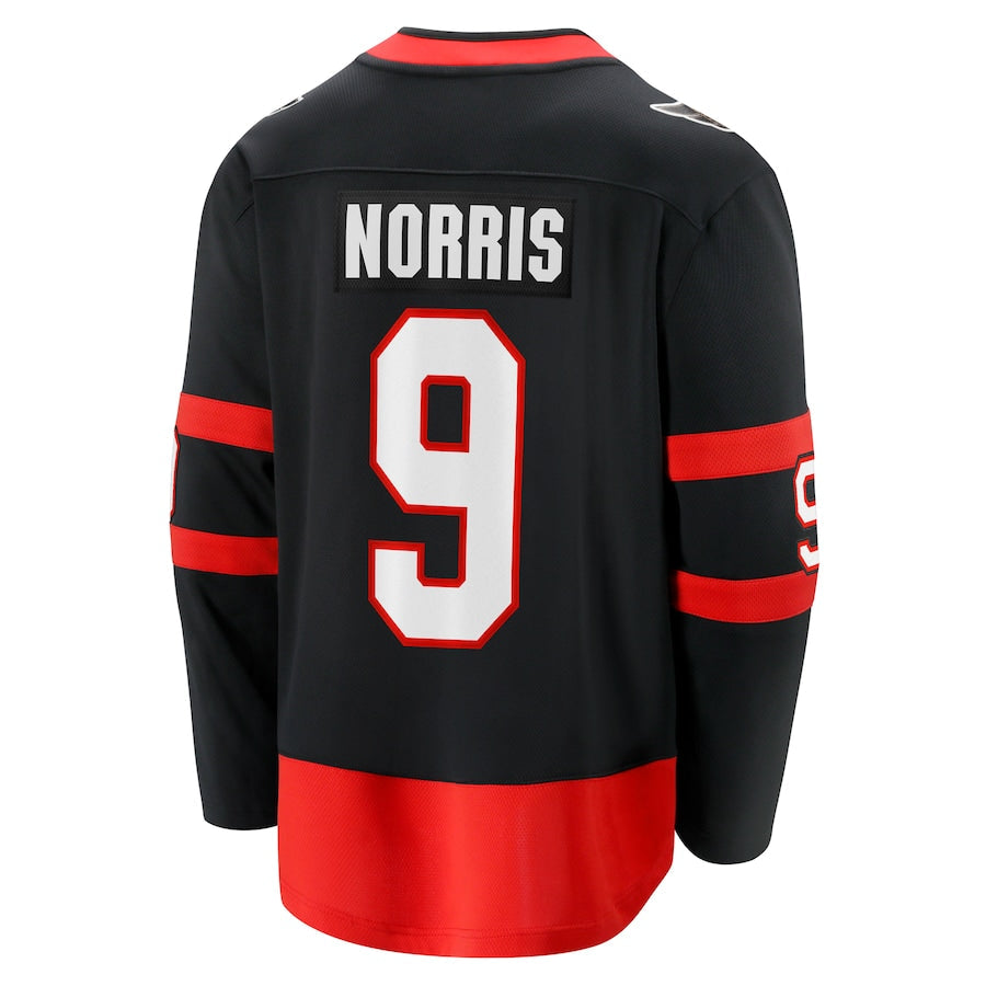 Josh Norris Ottawa Senators   Home Breakaway Jersey - Black
