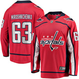 Men's Washington Capitals Ivan Miroshnichenko Fanatics Red Home Premier Breakaway Jersey