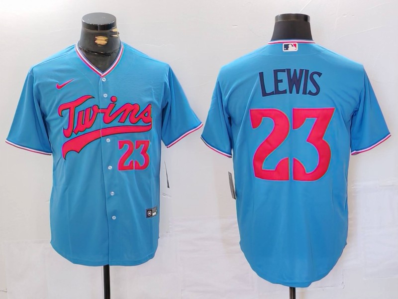Men's Minnesota Twins Royce Lewis #23 Blue Player Jersey