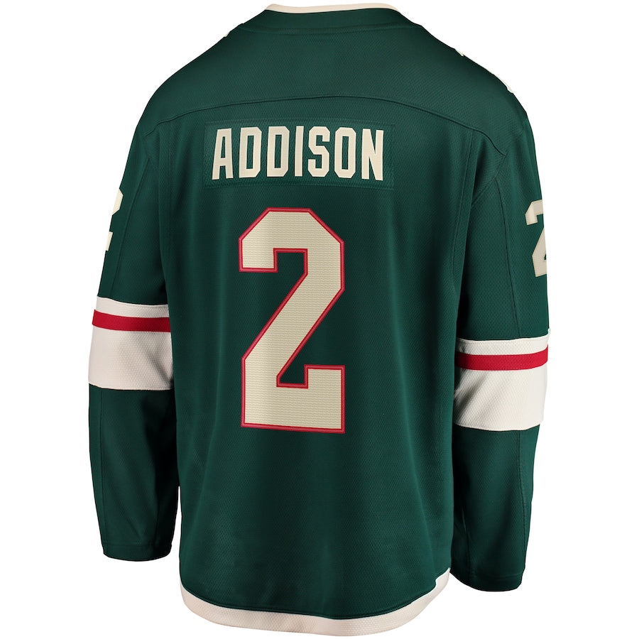 Calen Addison Minnesota Wild   Home Breakaway  Jersey - Green