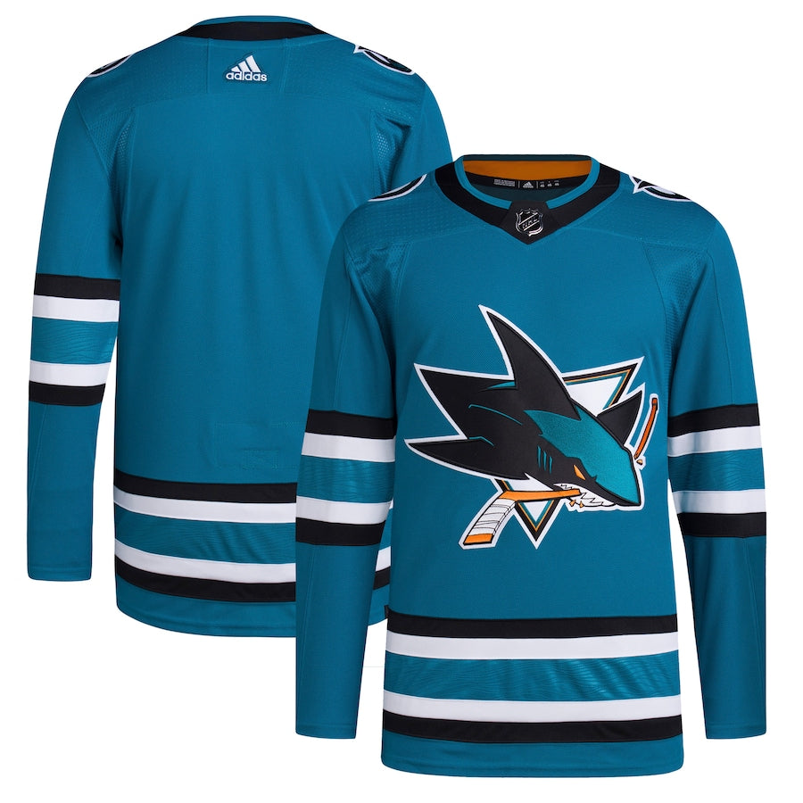 Men's San Jose Sharks adidas Teal Home Primegreen Authentic Jersey