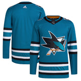 Men's San Jose Sharks adidas Teal Home Primegreen Authentic Jersey
