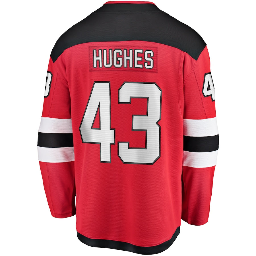 Luke Hughes New Jersey Devils   Home Breakaway  Jersey - Red