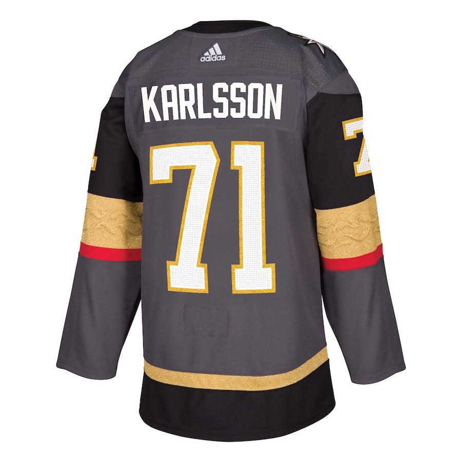 Men's Vegas Golden Knights William Karlsson adidas Gray Alternate Authentic Player Jersey