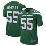 Chazz Surratt New York Jets Nike Game   Jersey - Gotham Green
