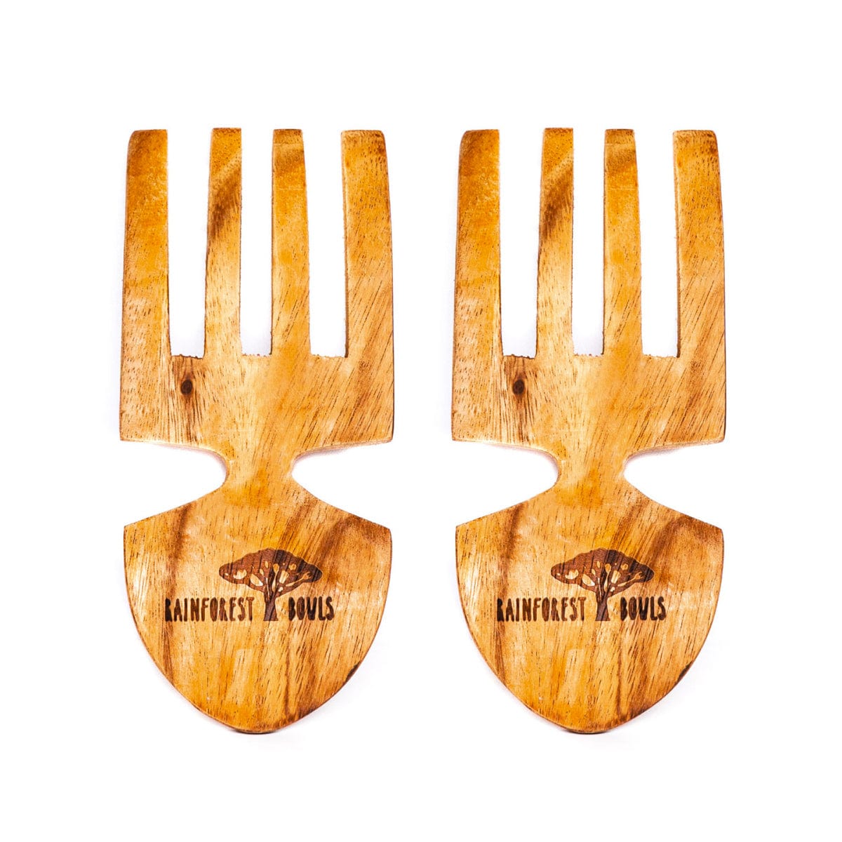 Acacia Wood Salad Serving Hands - Pair