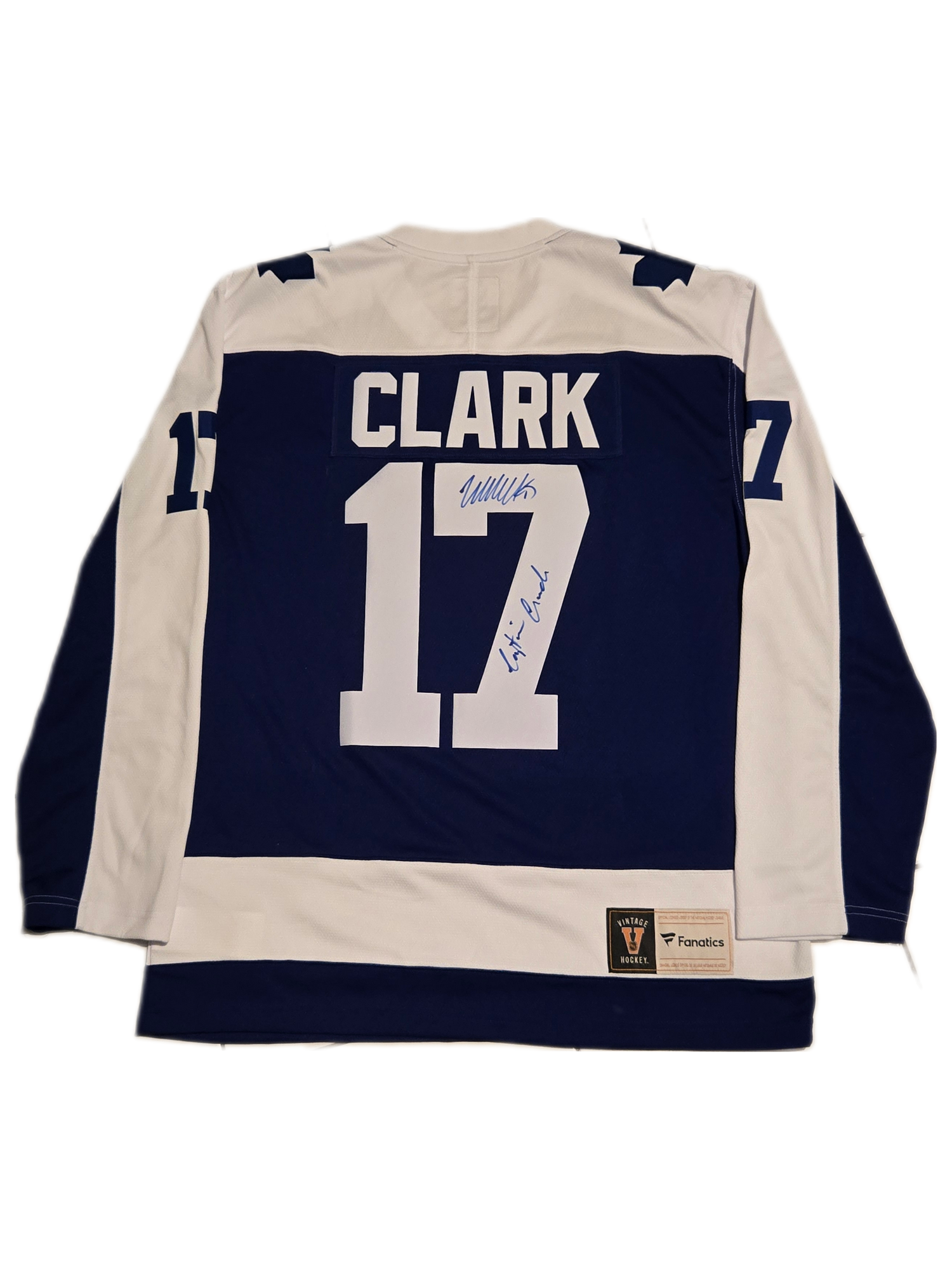 Wendel Clark Toronto Maple Leafs  Autographed Blue Fanatics Breakaway Jersey - With 