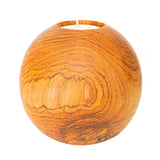 Ball Teak Wood Candle Holder - Large