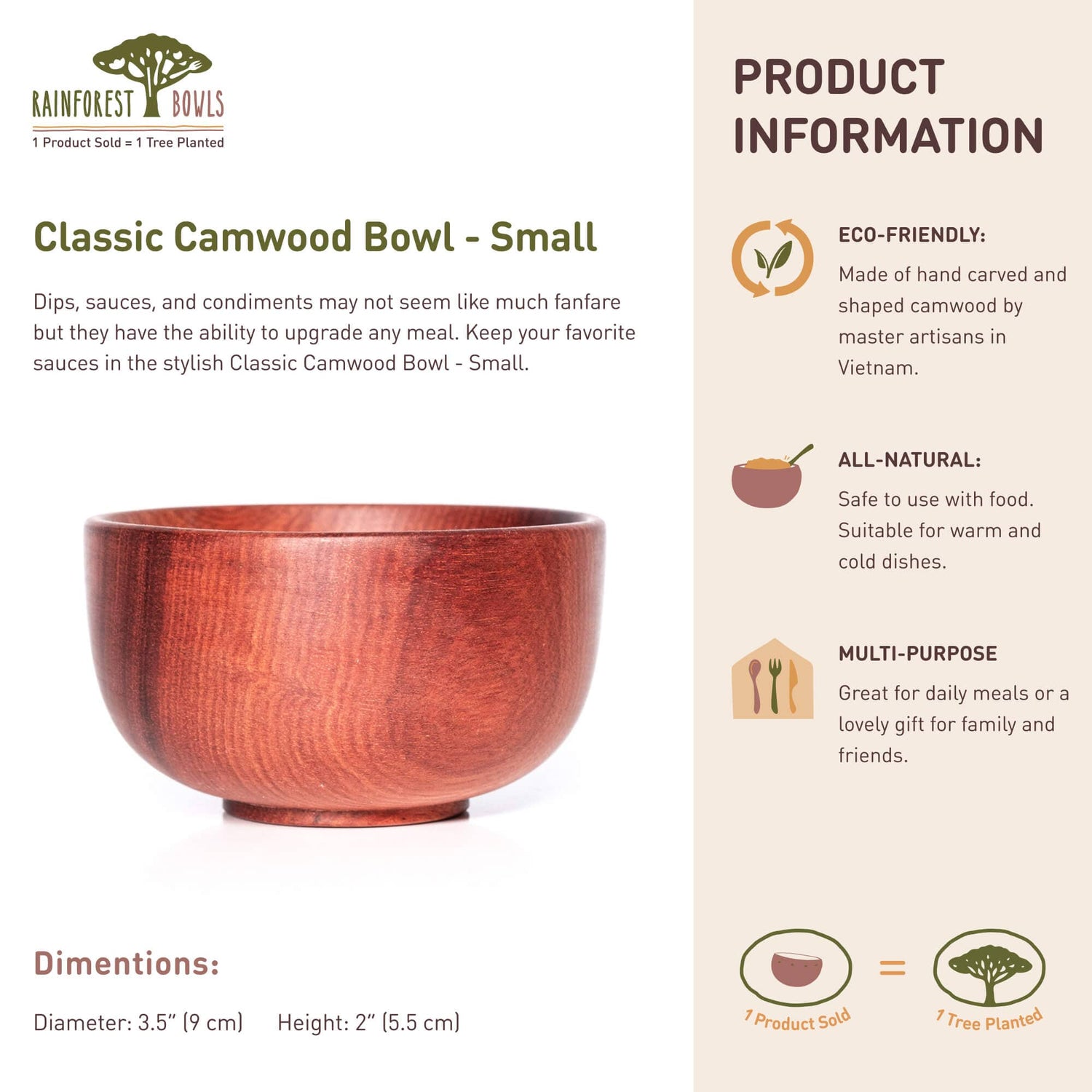 Classic Camwood Bowl - Small