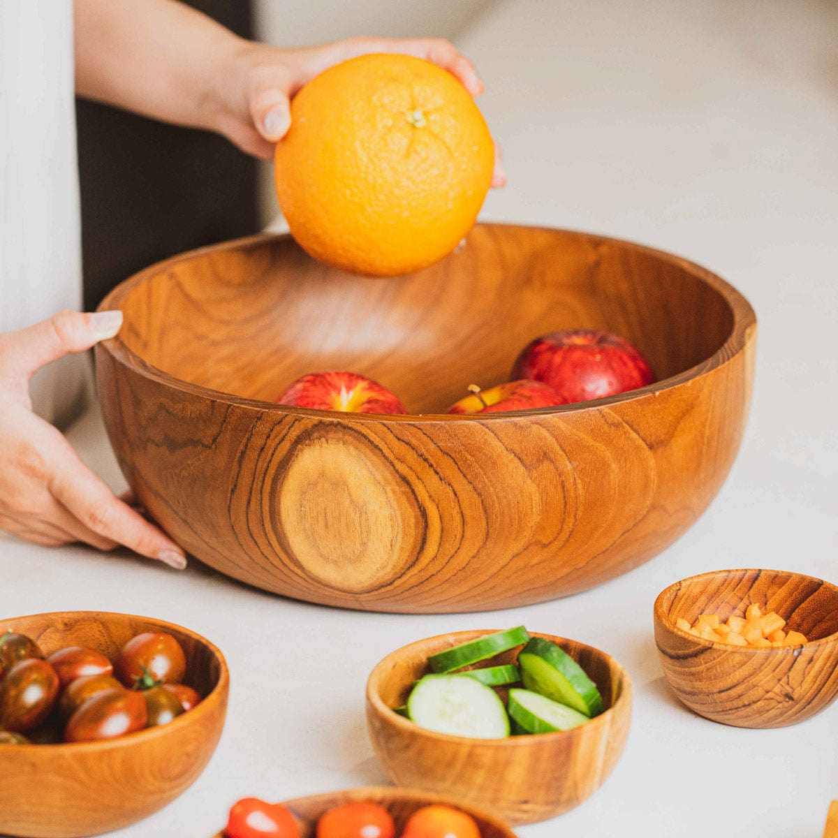 Classic Teak Wood Salad Serving Bowl