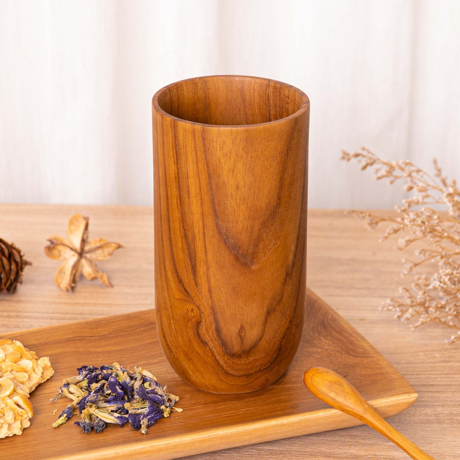 Classic Teak Wood Cup - Tall