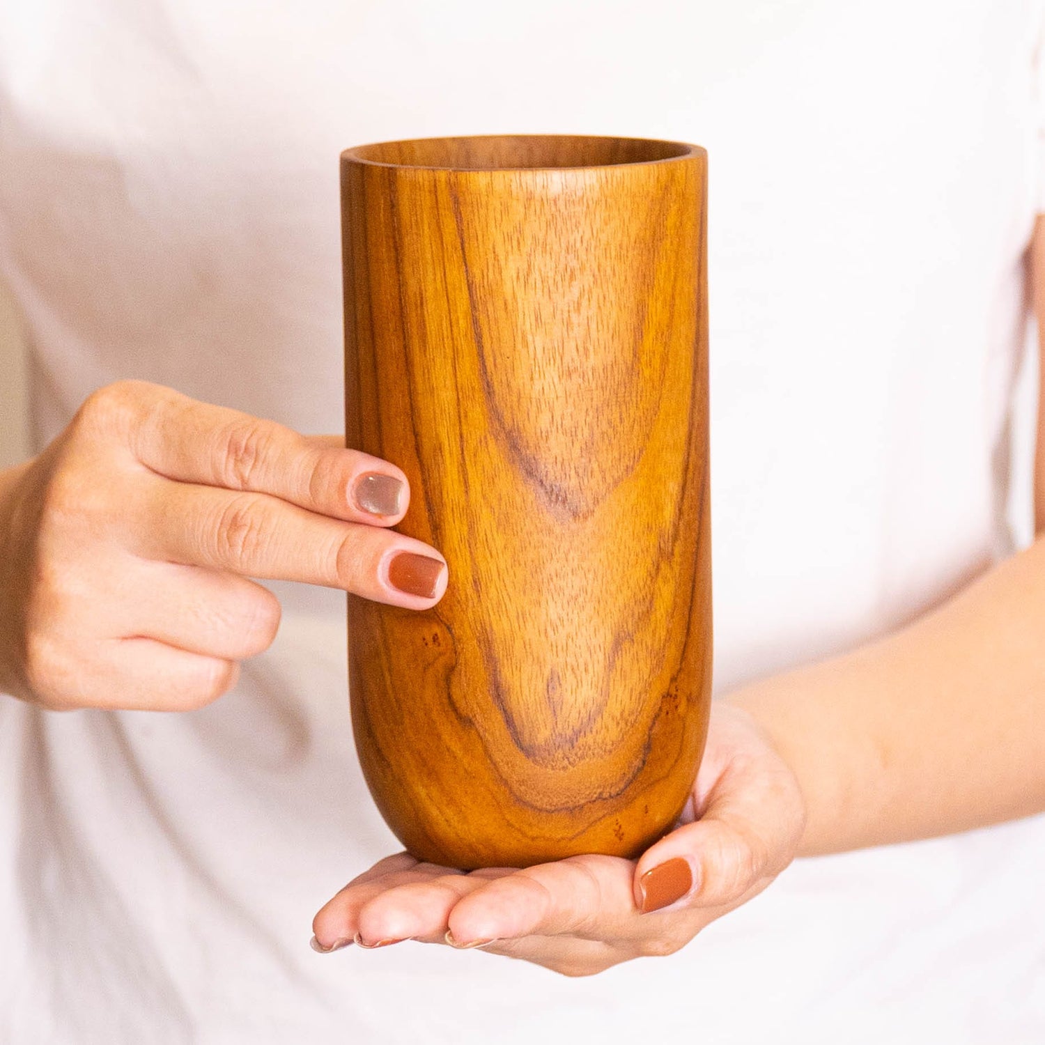 Classic Teak Wood Cup - Tall