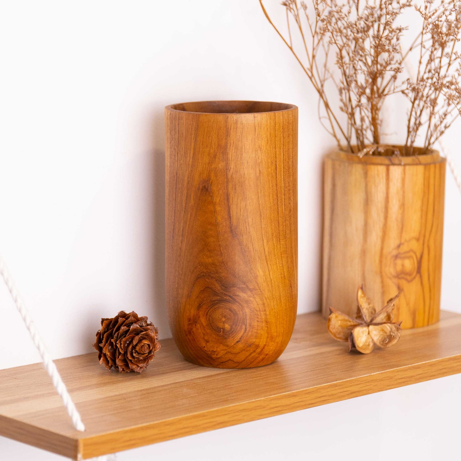Classic Teak Wood Cup - Tall