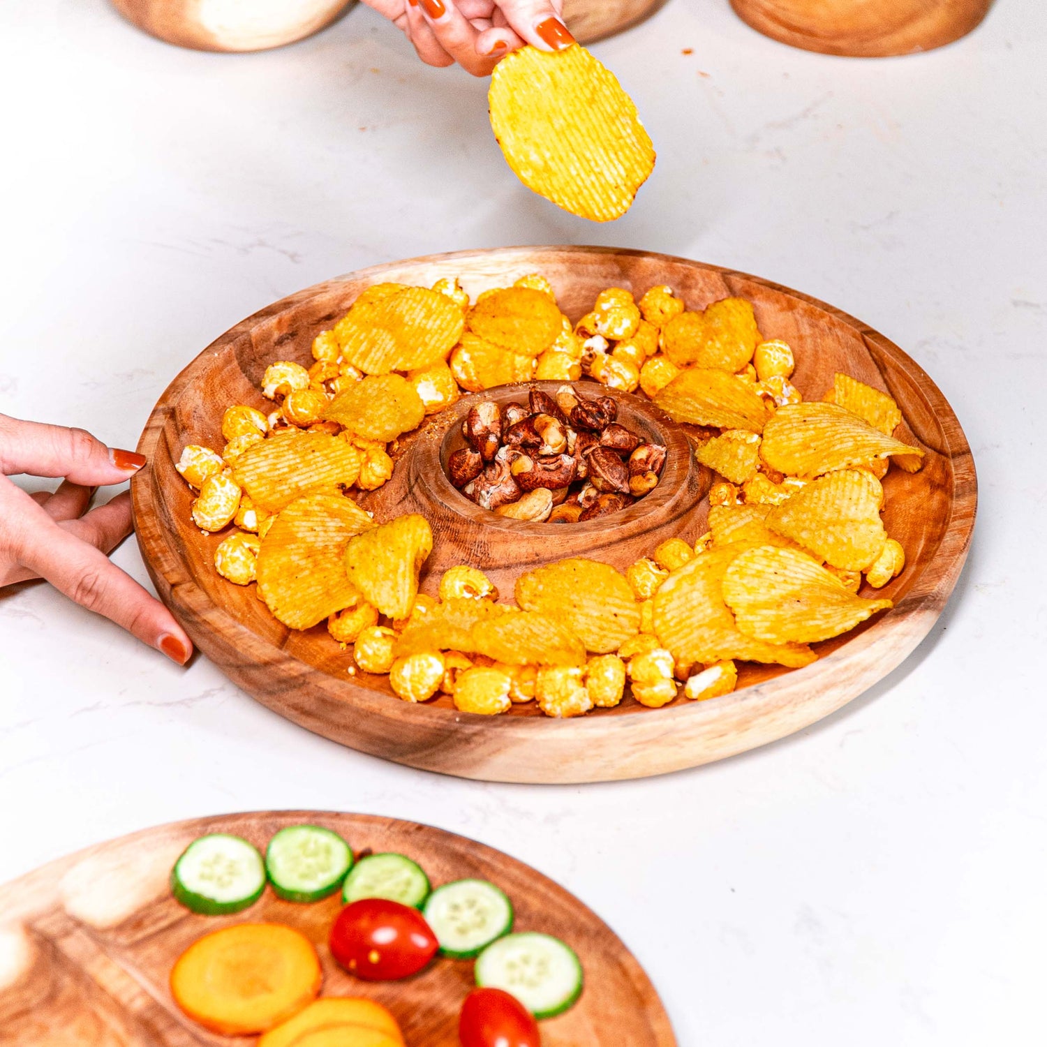 Acacia Wood Chip and Dip Platter
