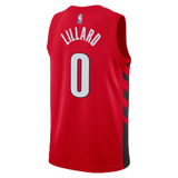 Portland Trail Blazers Red Statement Jersey Damian Lillard #0