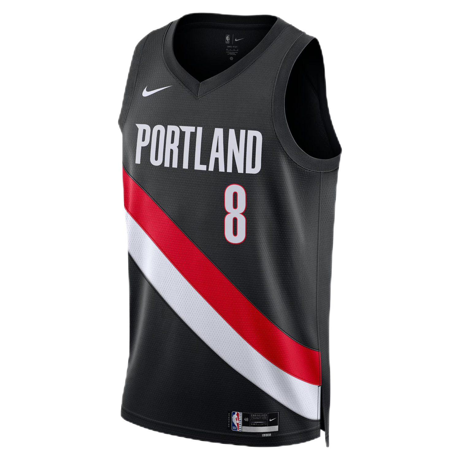 Portland Trail Blazers Black Icon Jersey Deni Avdija #8