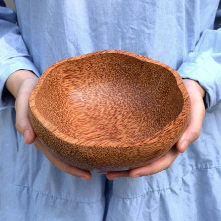 Flower Coconut Wood Bowl