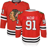 Youth Frank Nazar Chicago Blackhawks Red Home NHL Premier Premium Jersey