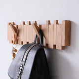 Wooden Wall-Mounted Coat Rack