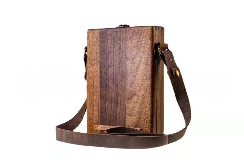 Wooden Crossbody Shoulder Bag