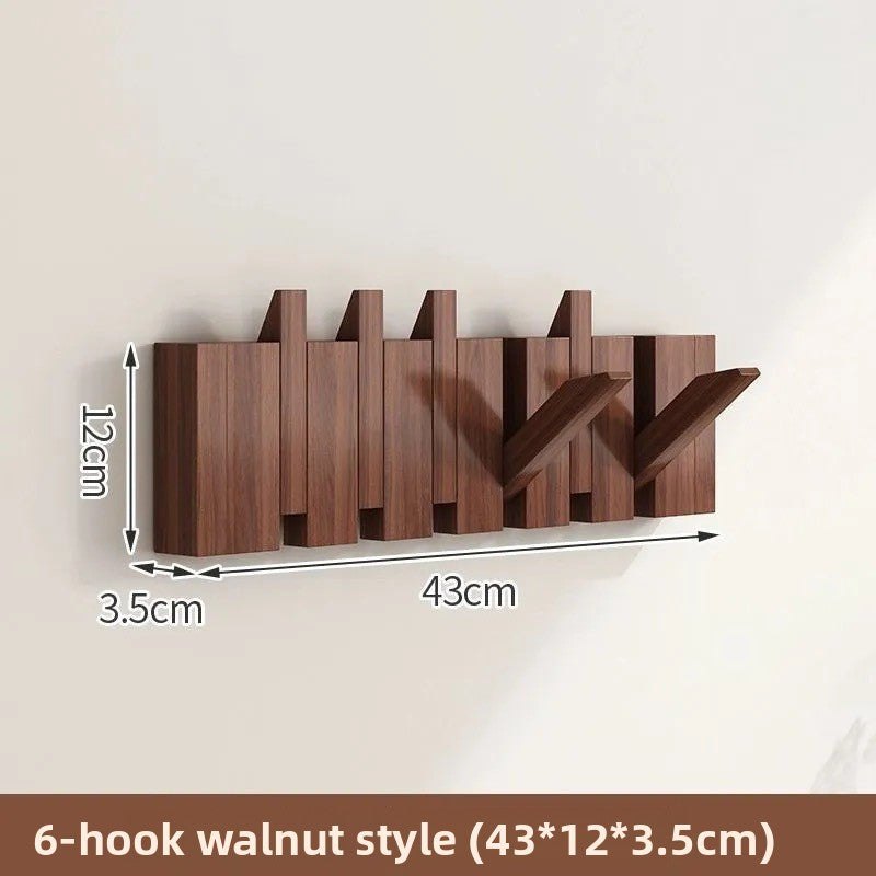 Wall-Mounted Wooden Coat Rack