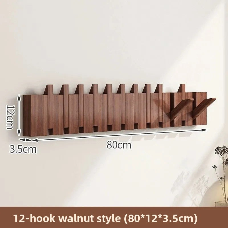 Wall-Mounted Wooden Coat Rack
