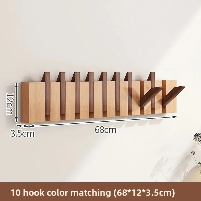 Wall-Mounted Wooden Coat Rack