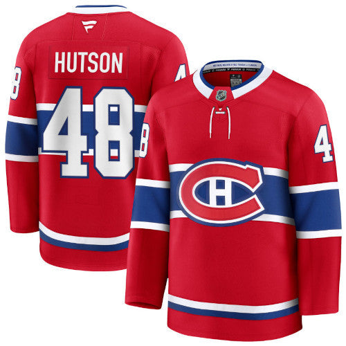 Men's Montreal Canadiens Fanatics Red Home Premium NHL Hockey Jersey -Lane Hutson