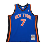 Men's New York Knicks Carmelo Anthony Mitchell & Ness Blue 2010-11 Hardwood Classics Swingman Jersey