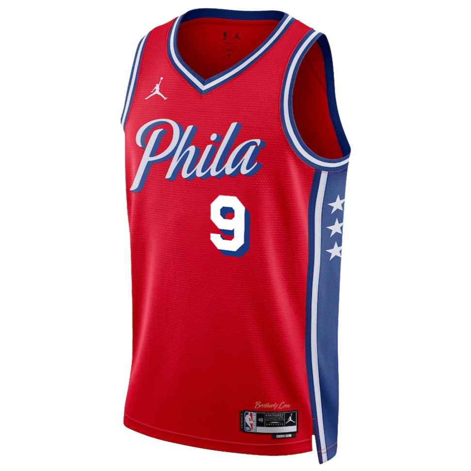 Philadelphia 76ers Red Statement Jersey Kelly Oubre Jr. #9