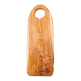 Rounded Edge Rectangular Teak Wood Chopping Board (16" x 6") with Handle